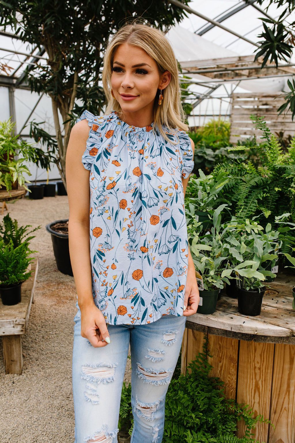 Blue Skies & Wildflowers Blouse