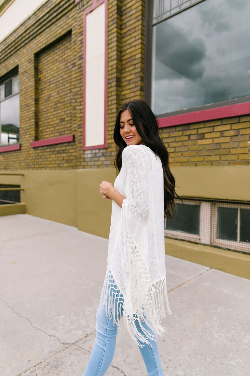 Boho Embroidered + Fringed Top