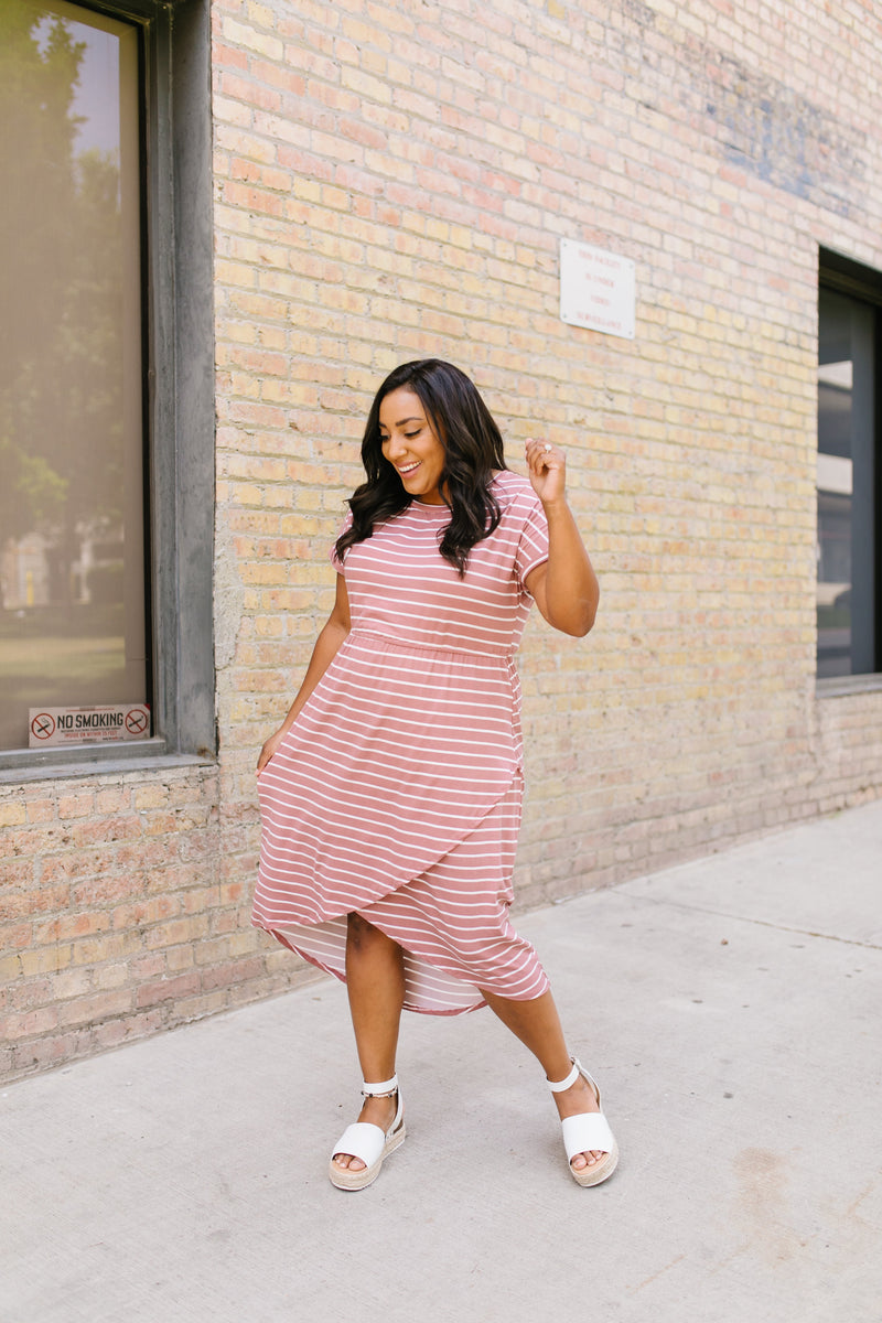 Born To Fashion Dress Mauve + Ivory