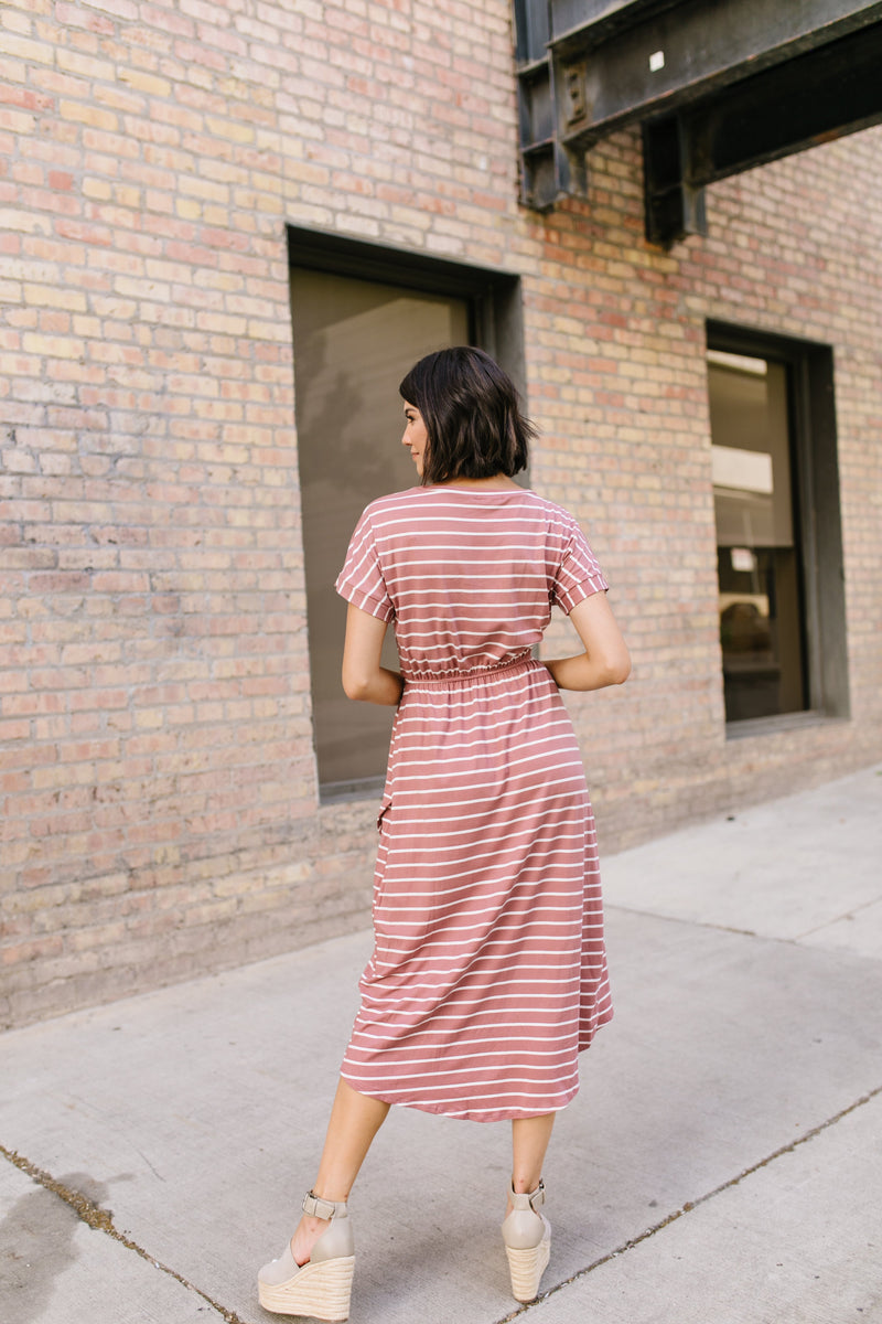 Born To Fashion Dress Mauve + Ivory