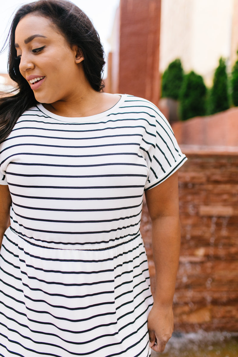 Born To Fashion Dress Ivory + Black