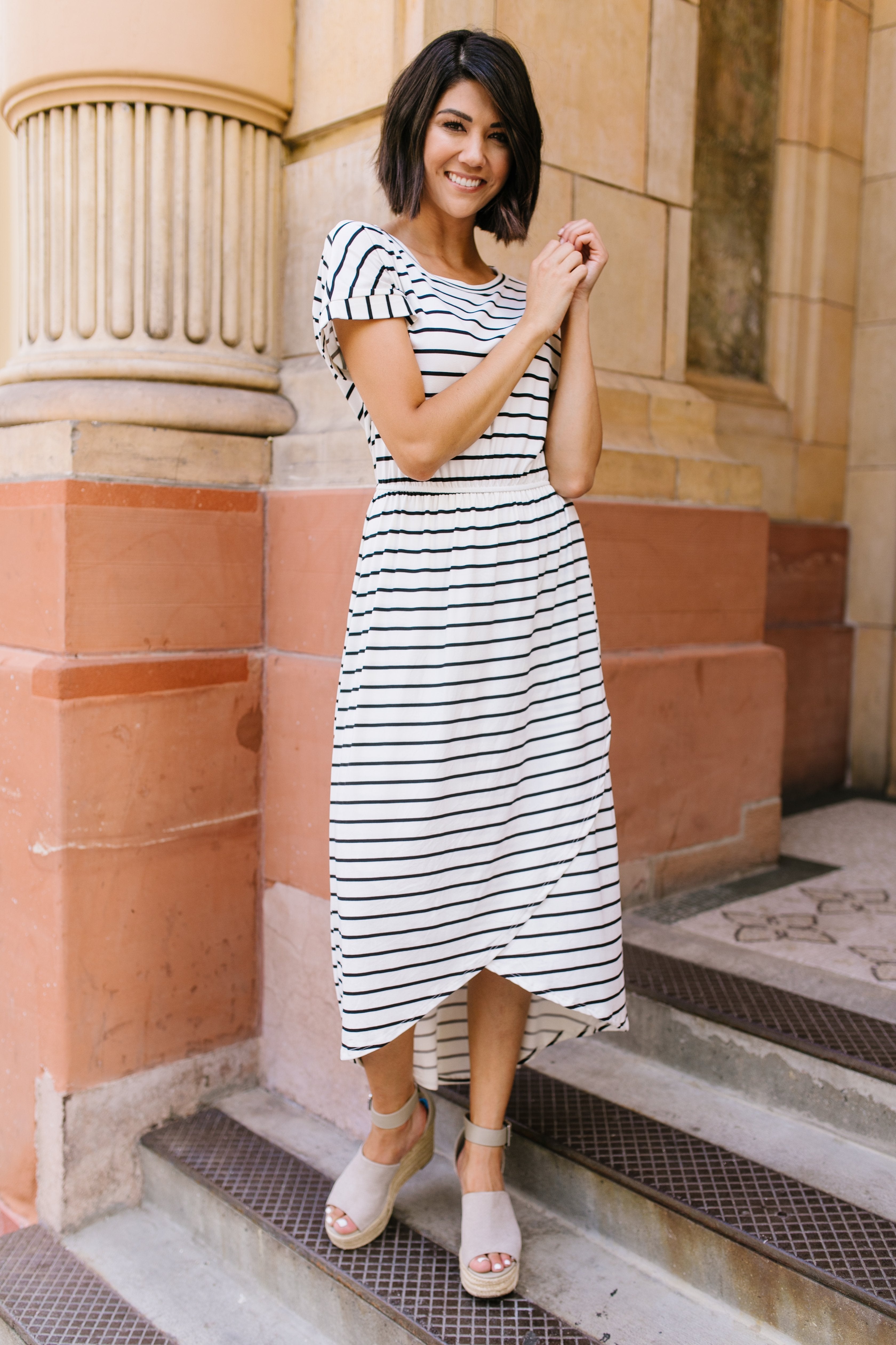 Born To Fashion Dress Ivory + Black