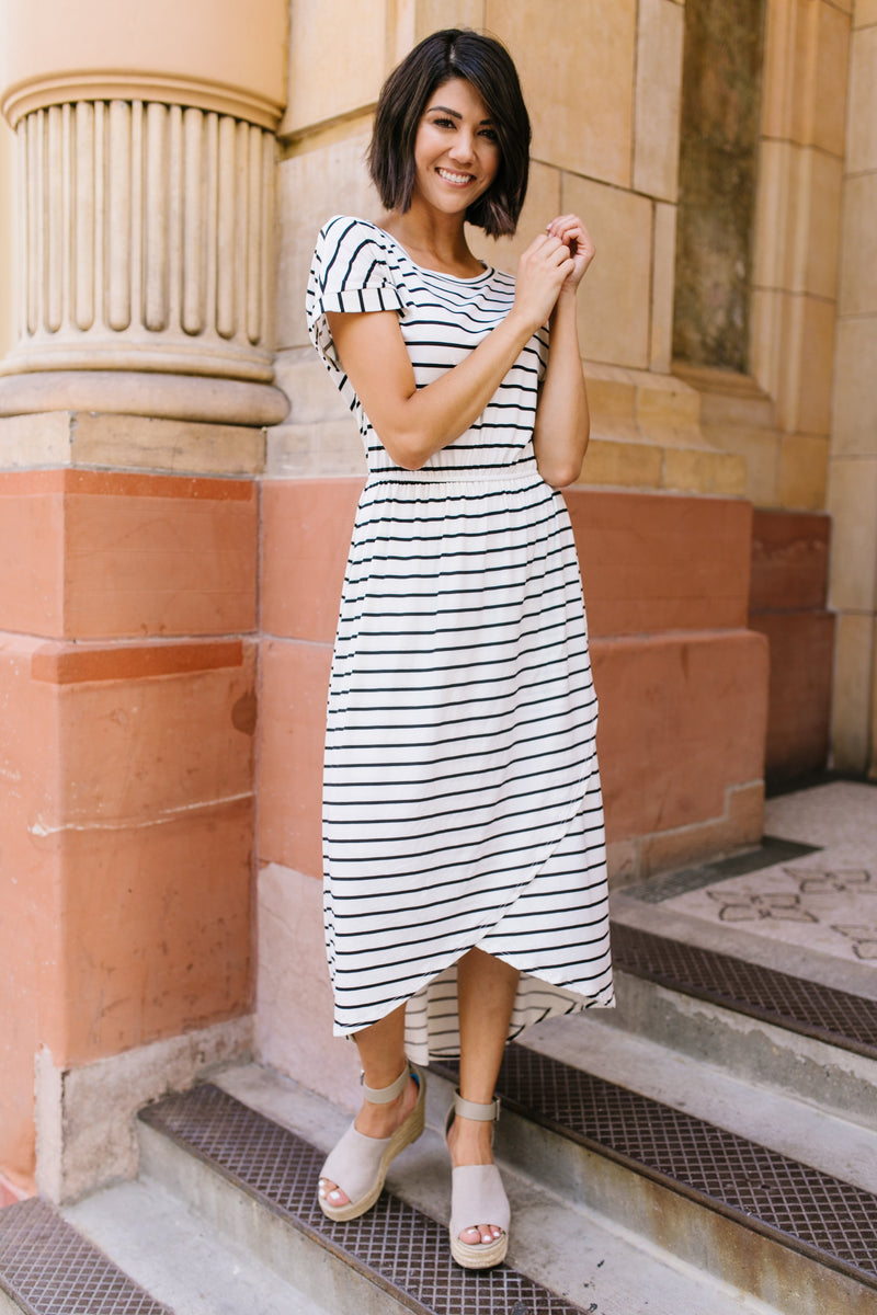 Born To Fashion Dress Ivory + Black