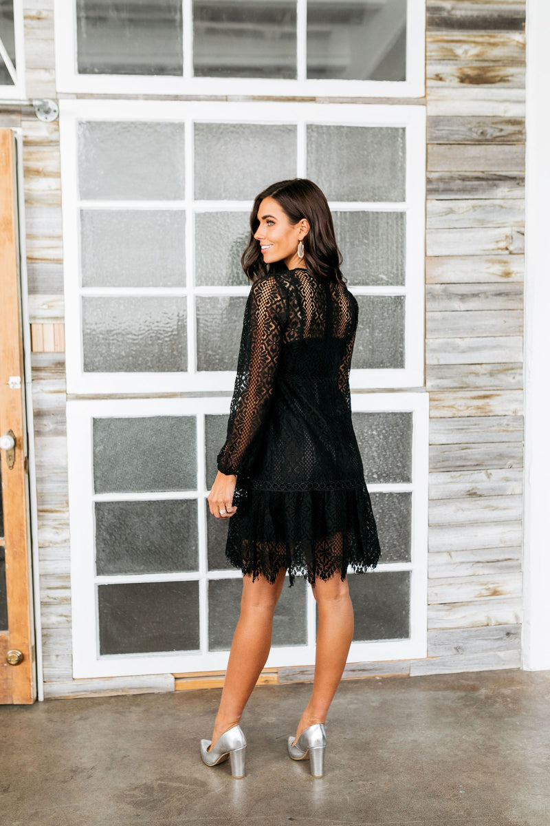 Bring On The Holidays Crochet Lace Dress