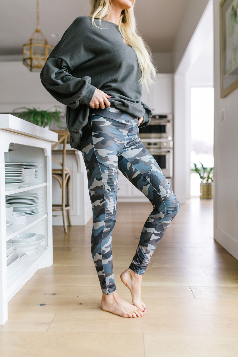 Camouflage Moto Leggings