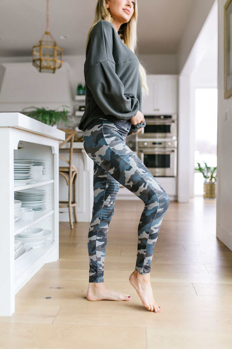 Camouflage Moto Leggings