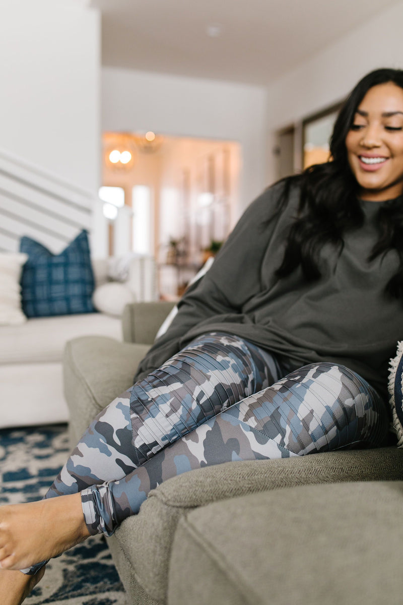 Camouflage Moto Leggings