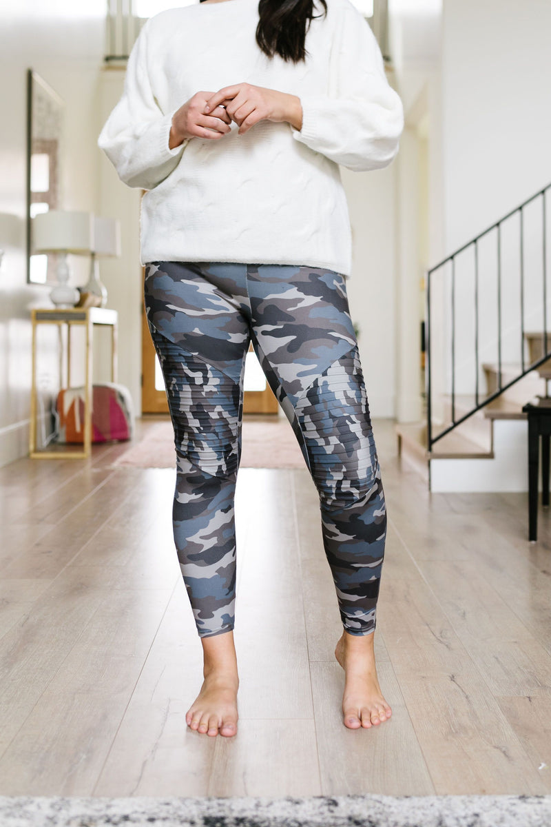 Camouflage Moto Leggings