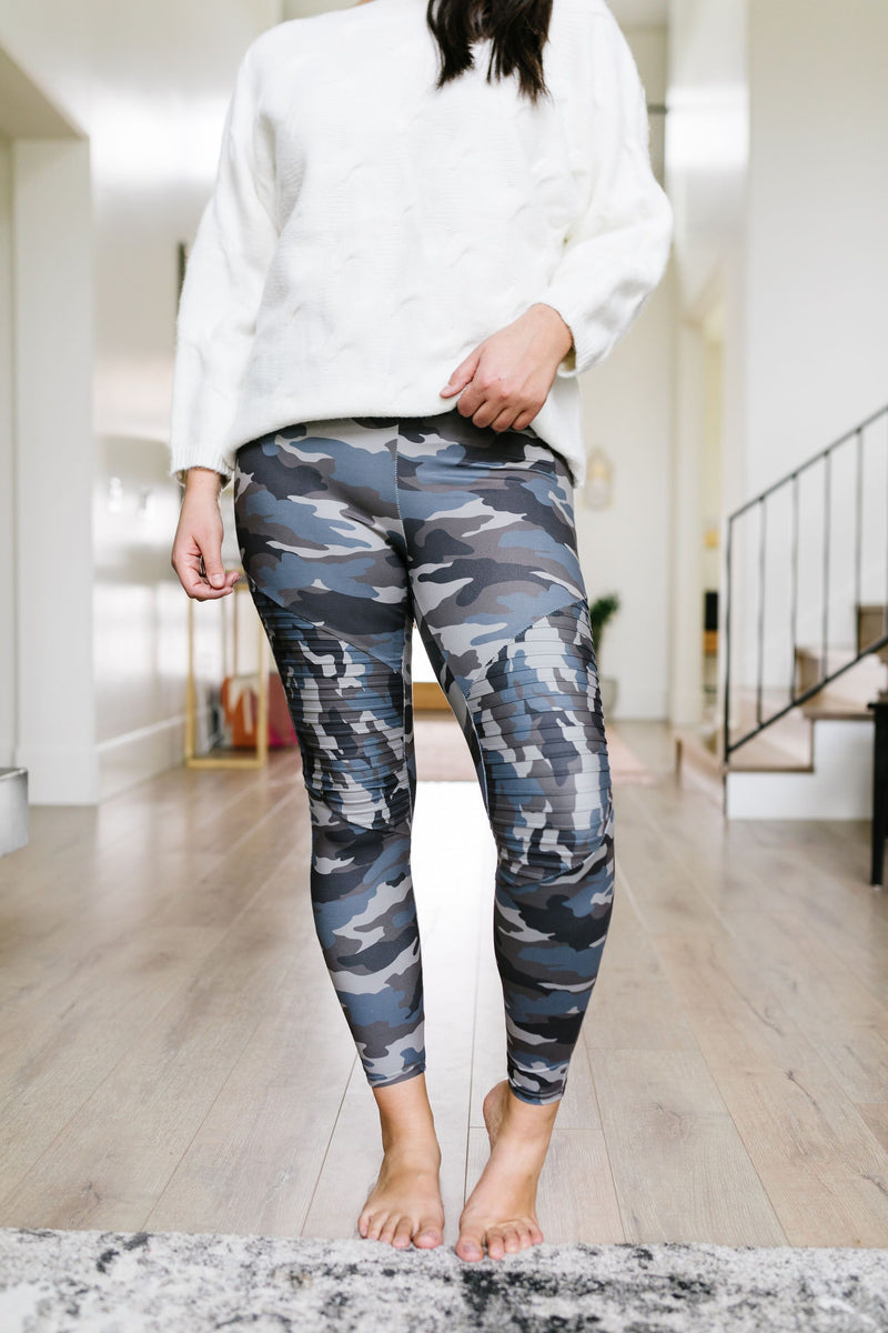 Camouflage Moto Leggings