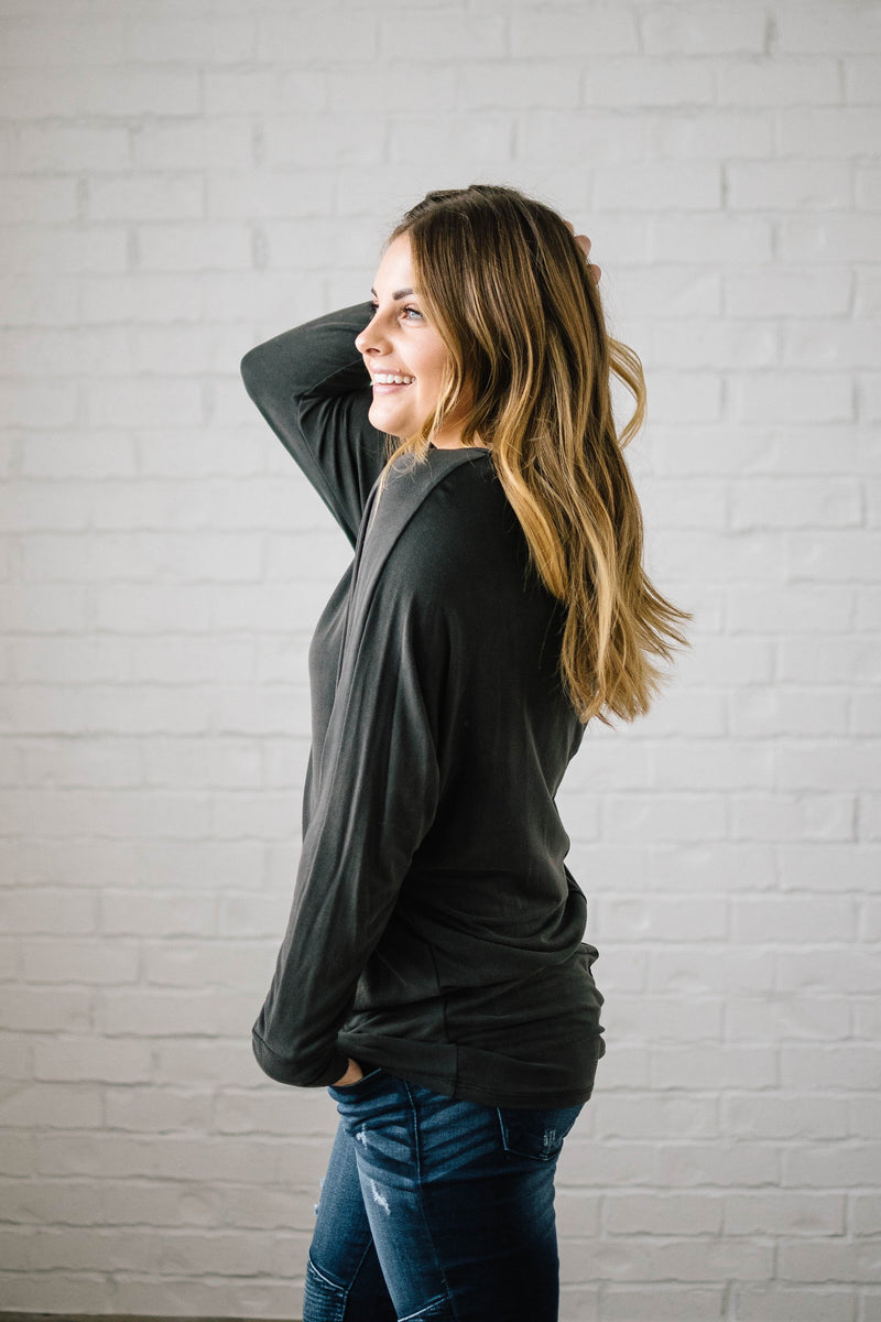 Casual Friday Top in Charcoal