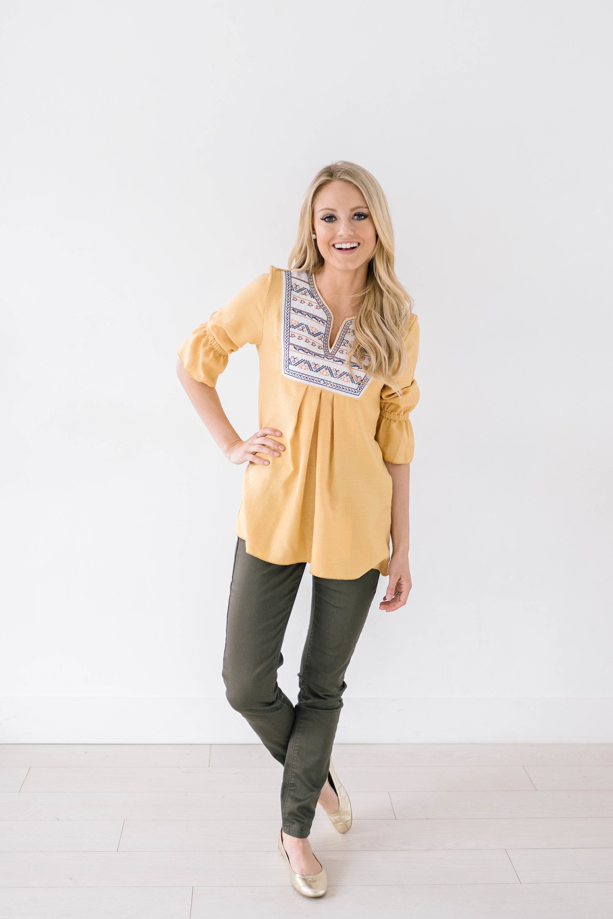Chelan Top in Mustard