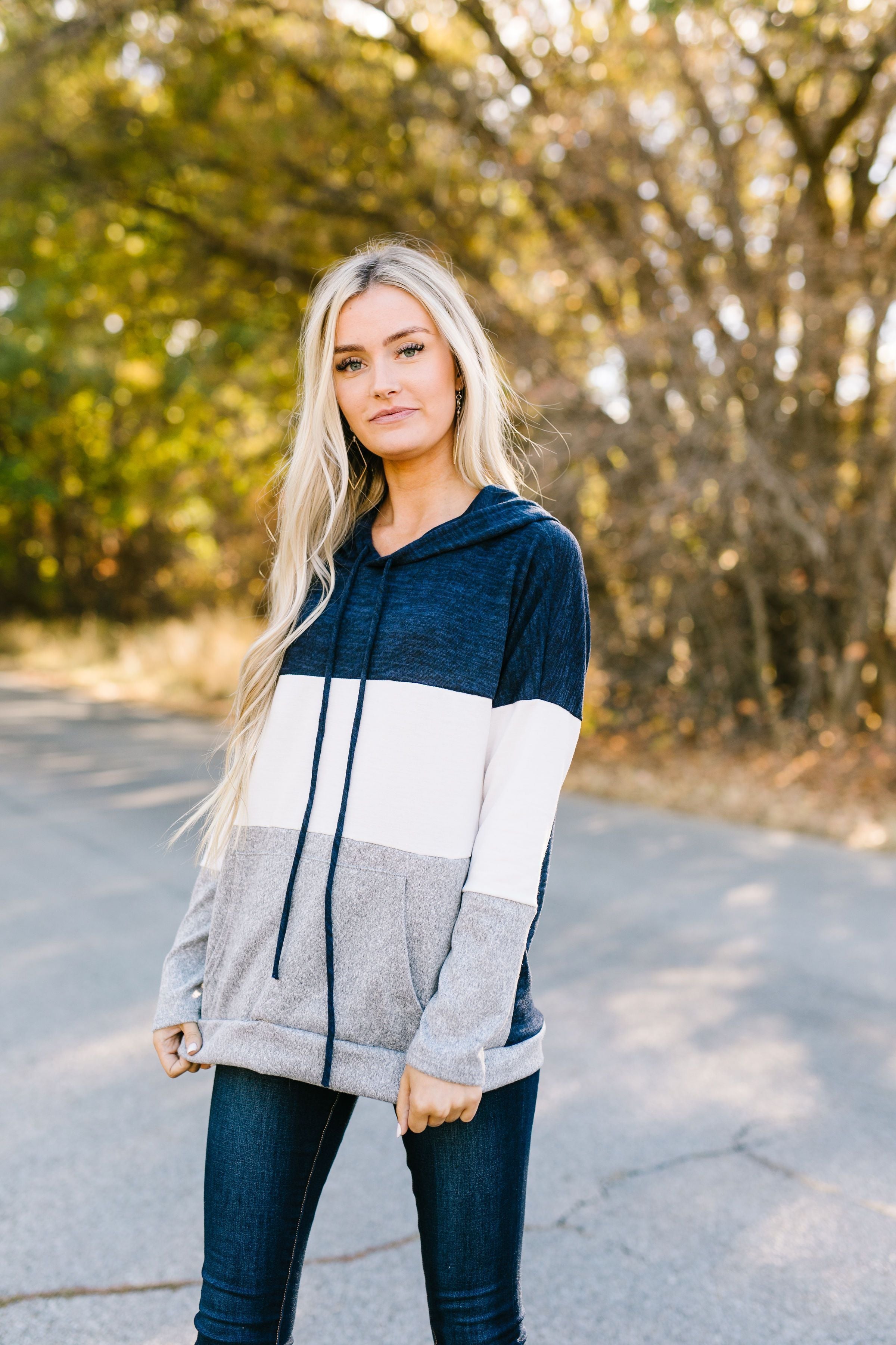 Chip Off The Old Color Block Hoodie - ALL SALES FINAL