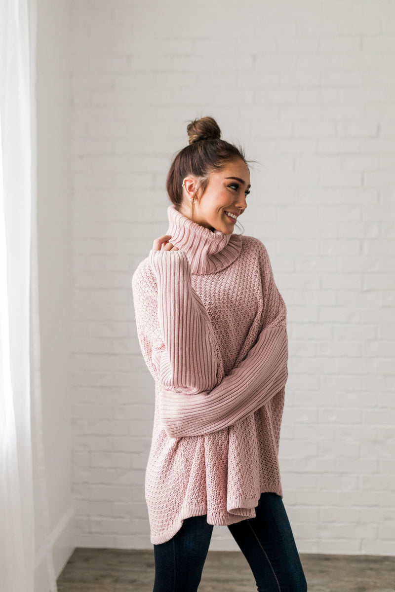 Chunky Cowl Neck Sweater - ALL SALES FINAL