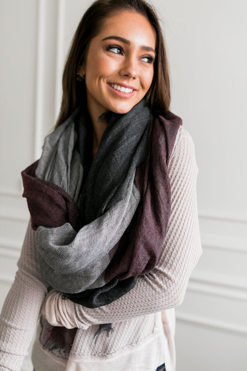 Classy Colorblock Scarf - ALL SALES FINAL
