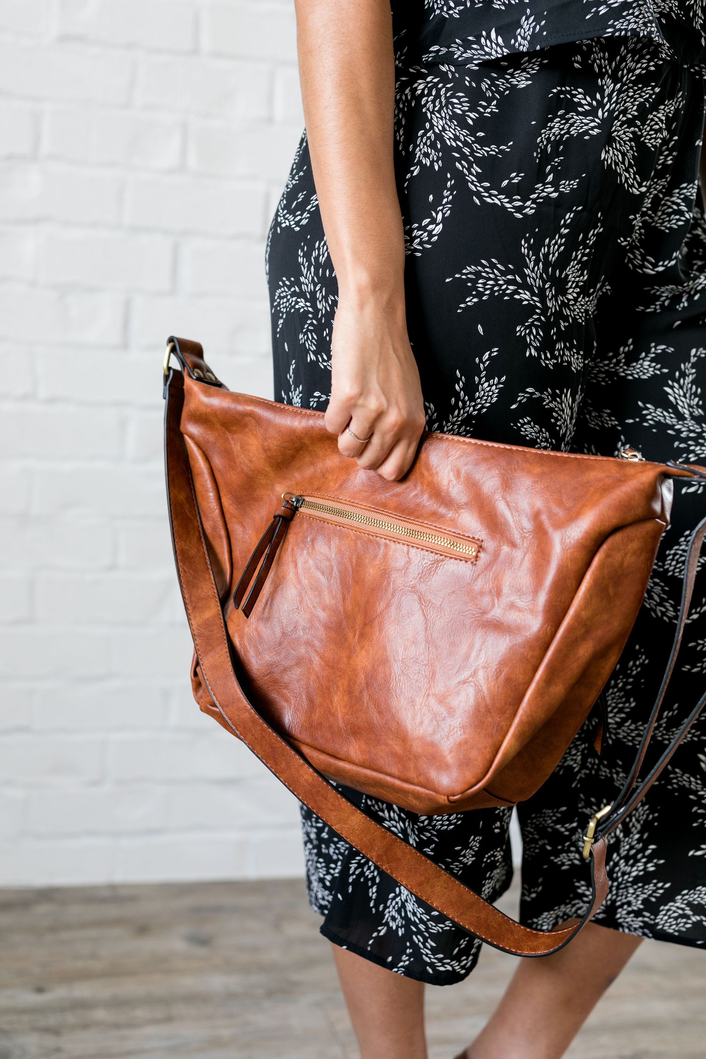 Cognac Vintage Hobo Bag