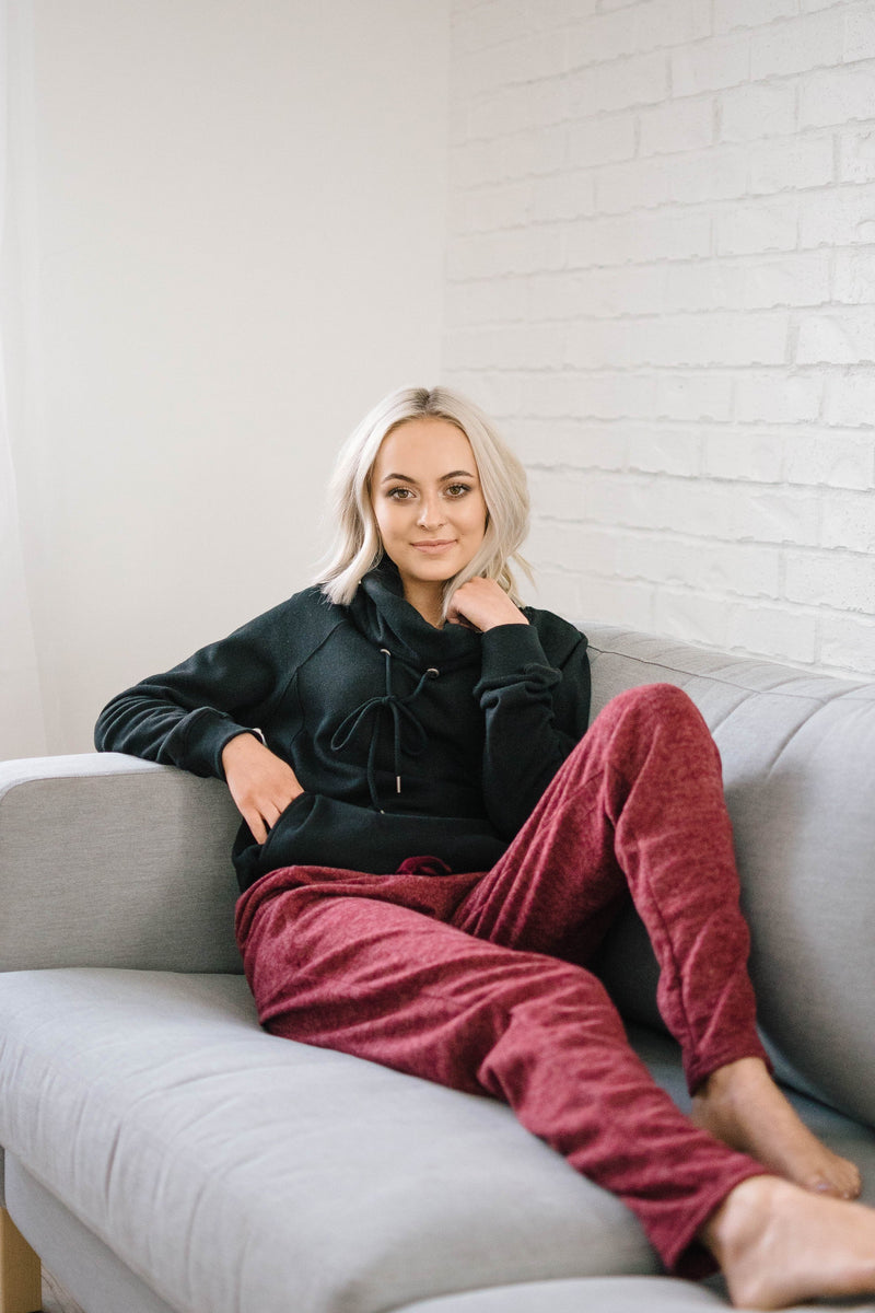 Cozy Joggers with Side Pockets in Ruby