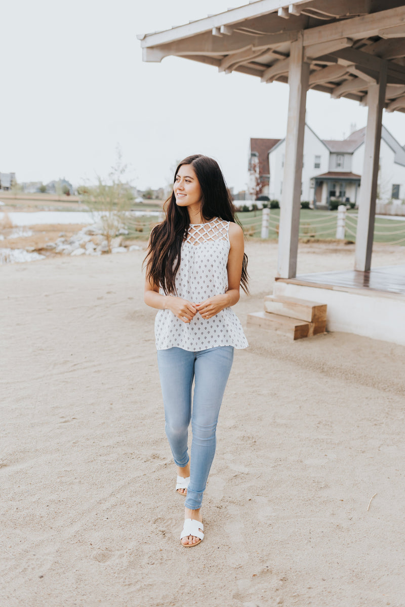 Cross Roads Sleeveless Blouse