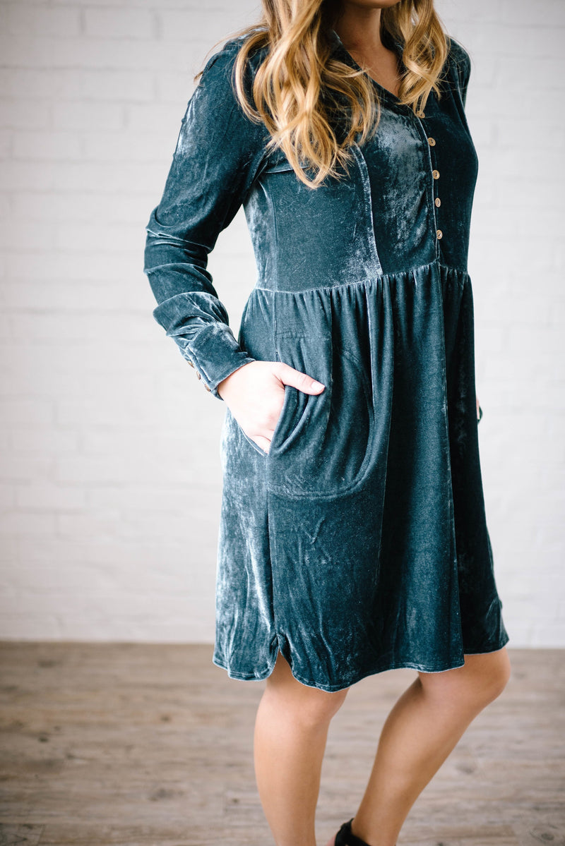 Crushing on You Dress in Teal