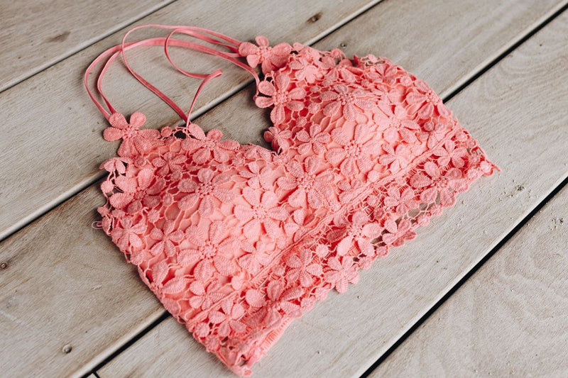 Daisy Delight Bralette In Coral