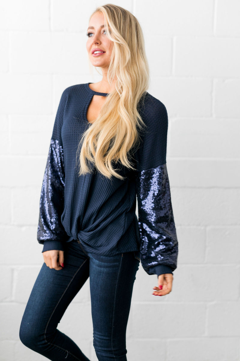 Dance The Night Away Sequined Top - ALL SALES FINAL