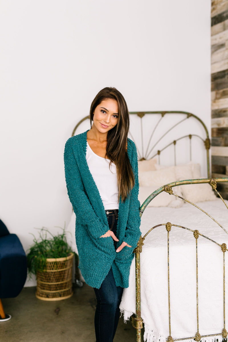 Dinner And A Movie Popcorn Cardigan - ALL SALES FINAL