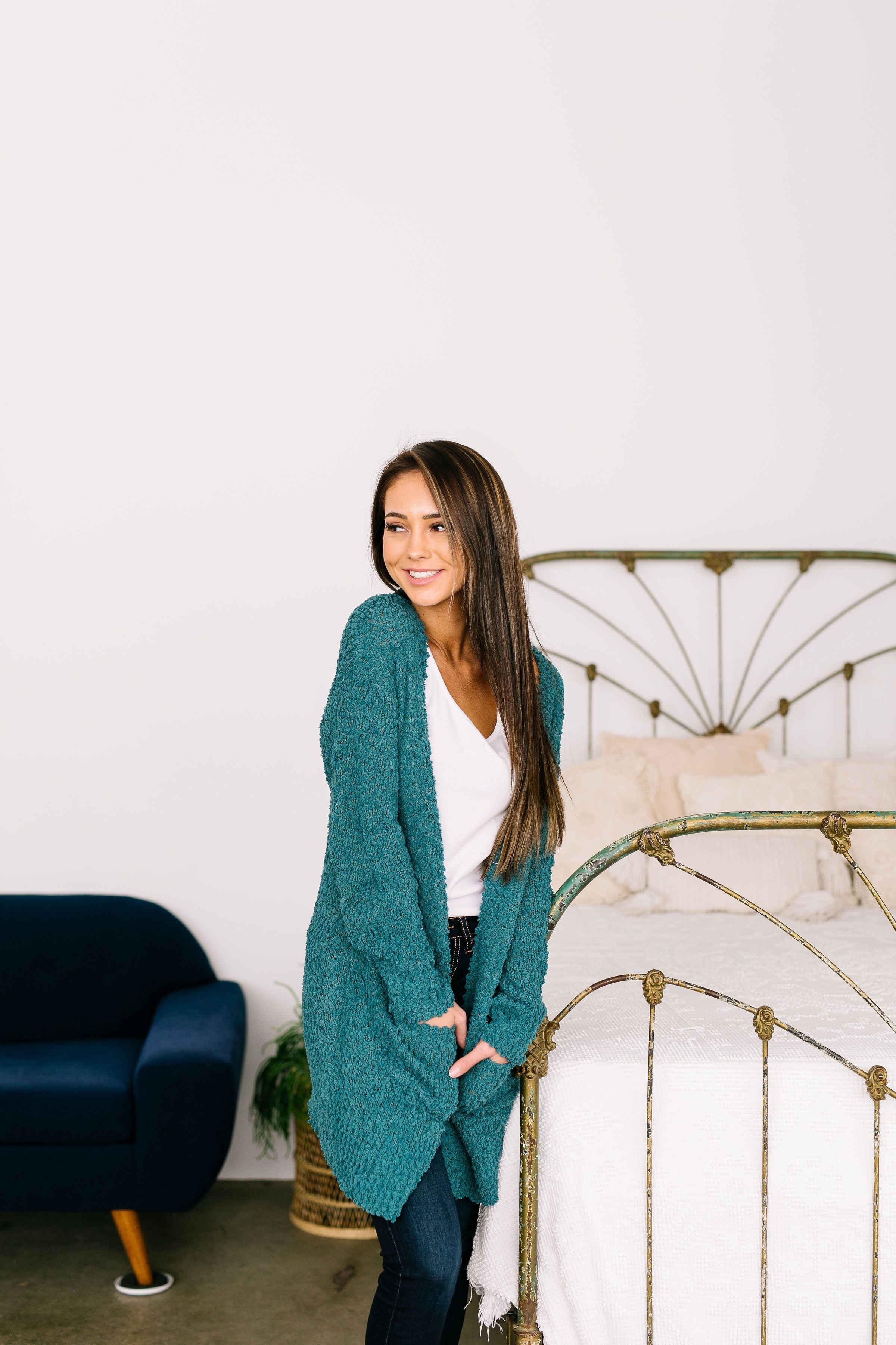 Dinner And A Movie Popcorn Cardigan - ALL SALES FINAL
