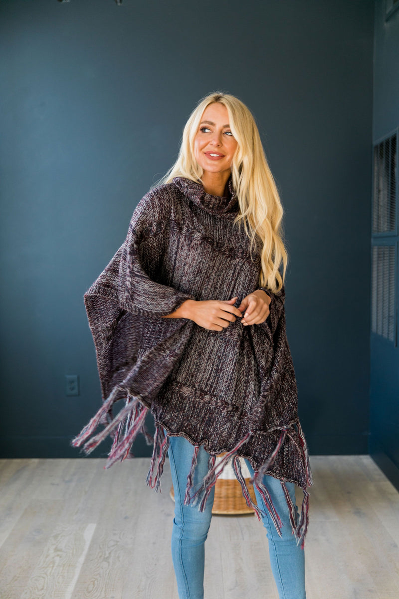 Dixie Chick Fringed Poncho - ALL SALES FINAL - ALL SALES FINAL