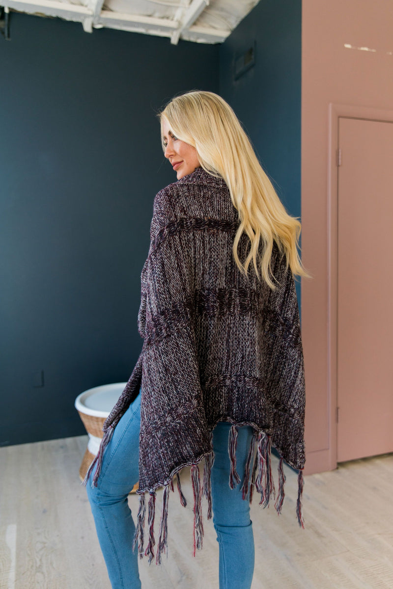 Dixie Chick Fringed Poncho - ALL SALES FINAL - ALL SALES FINAL