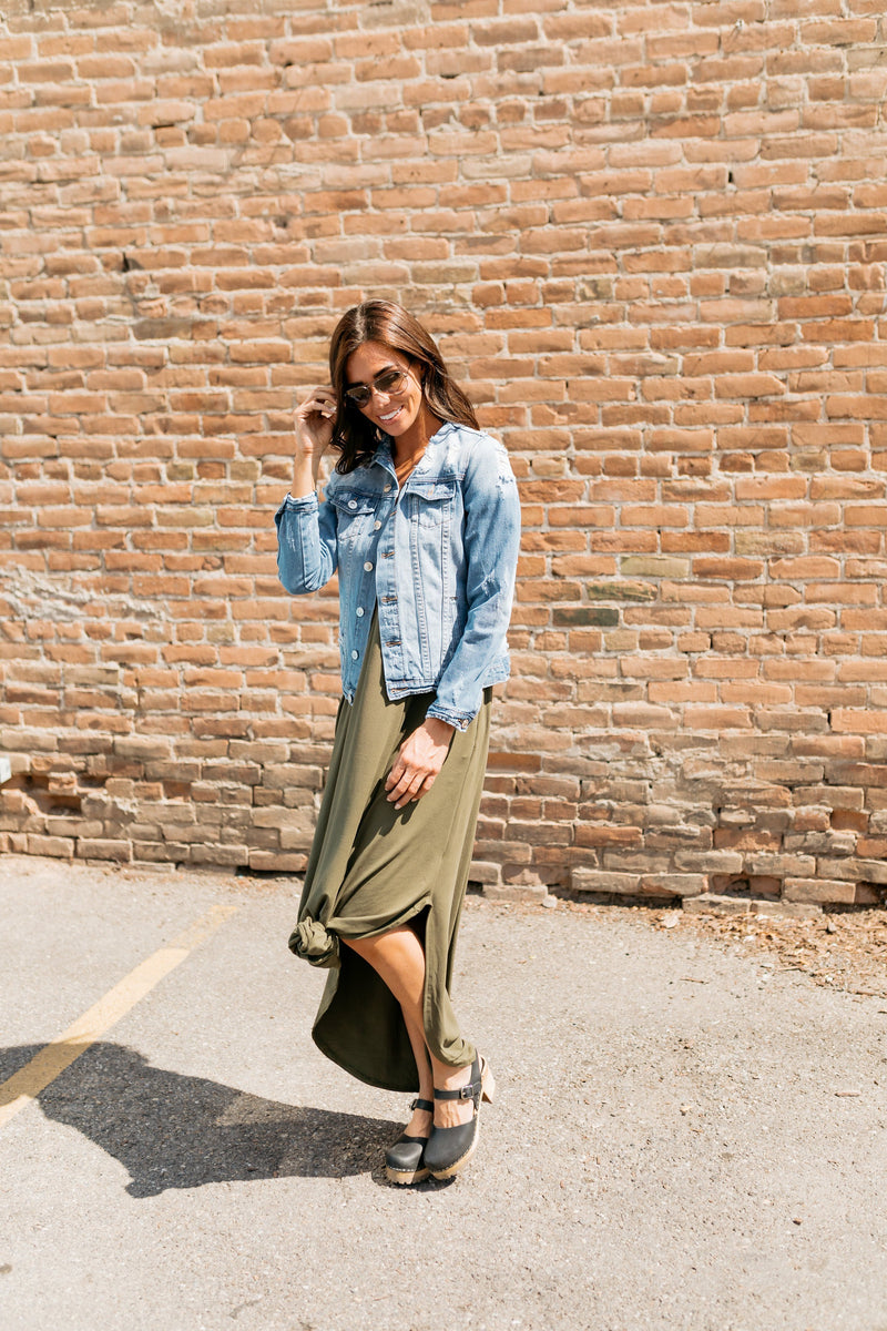 Don't Stress Distressed Denim Jacket