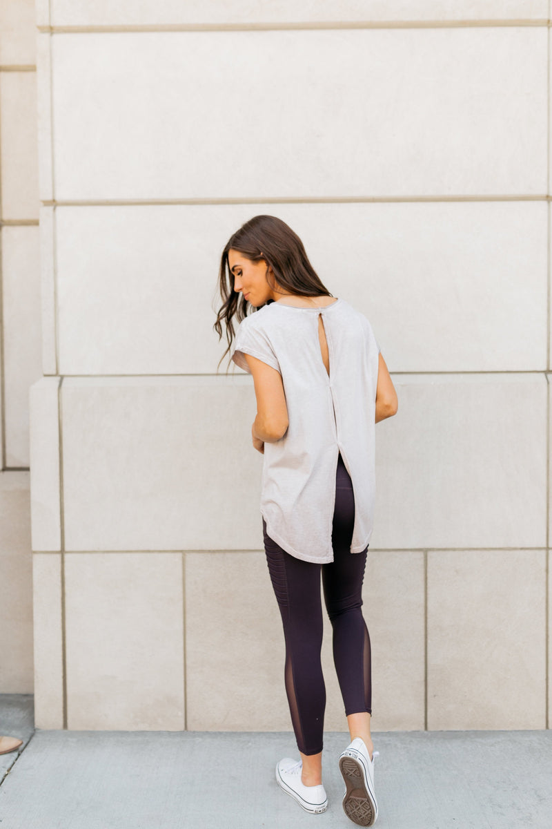 Don't Sweat It Workout Top In Faded Lilac - ALL SALES FINAL