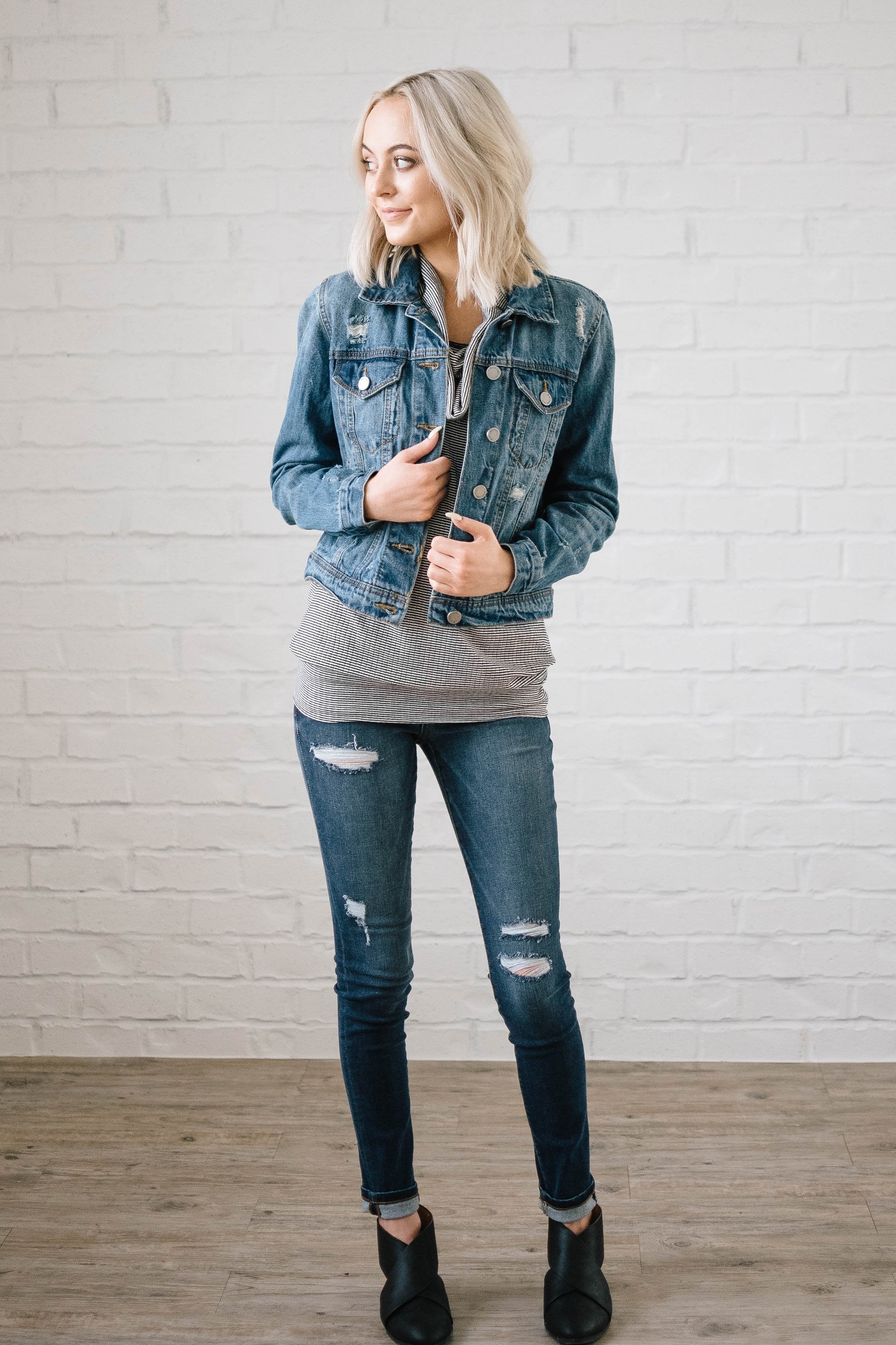 Downtown Denim Crop Jacket