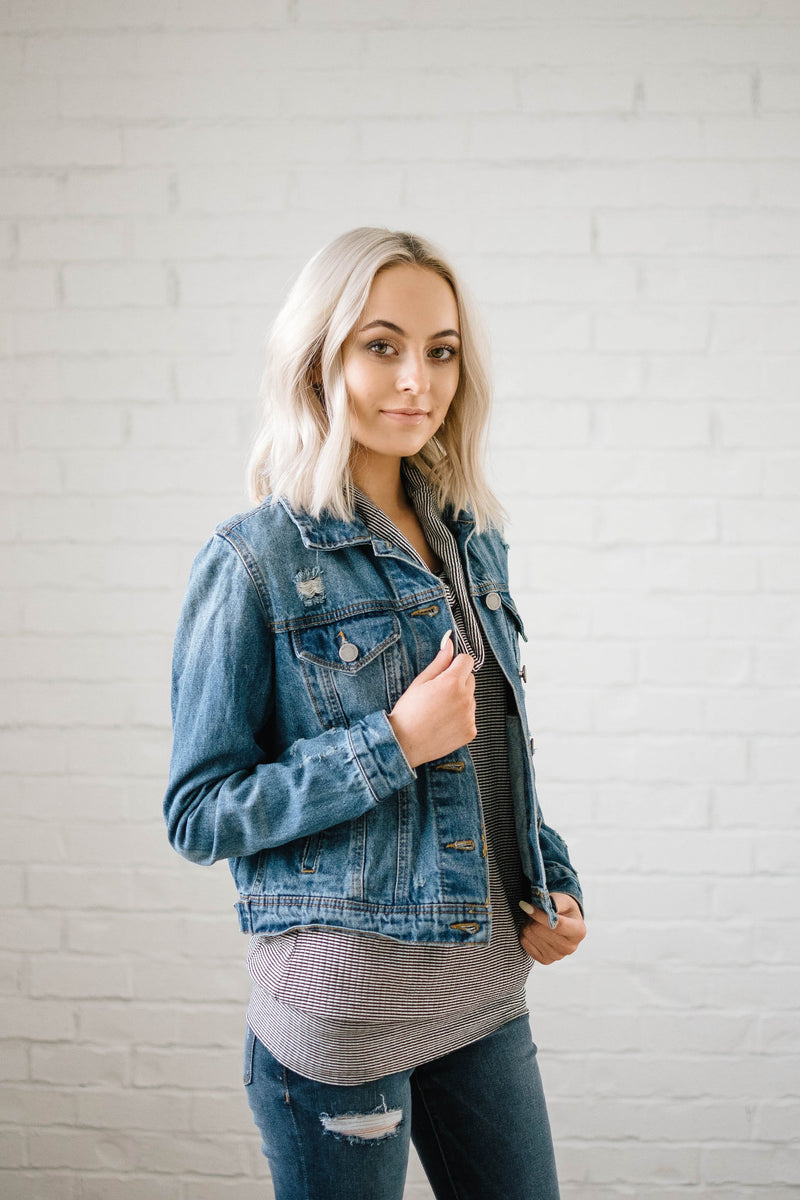 Downtown Denim Crop Jacket