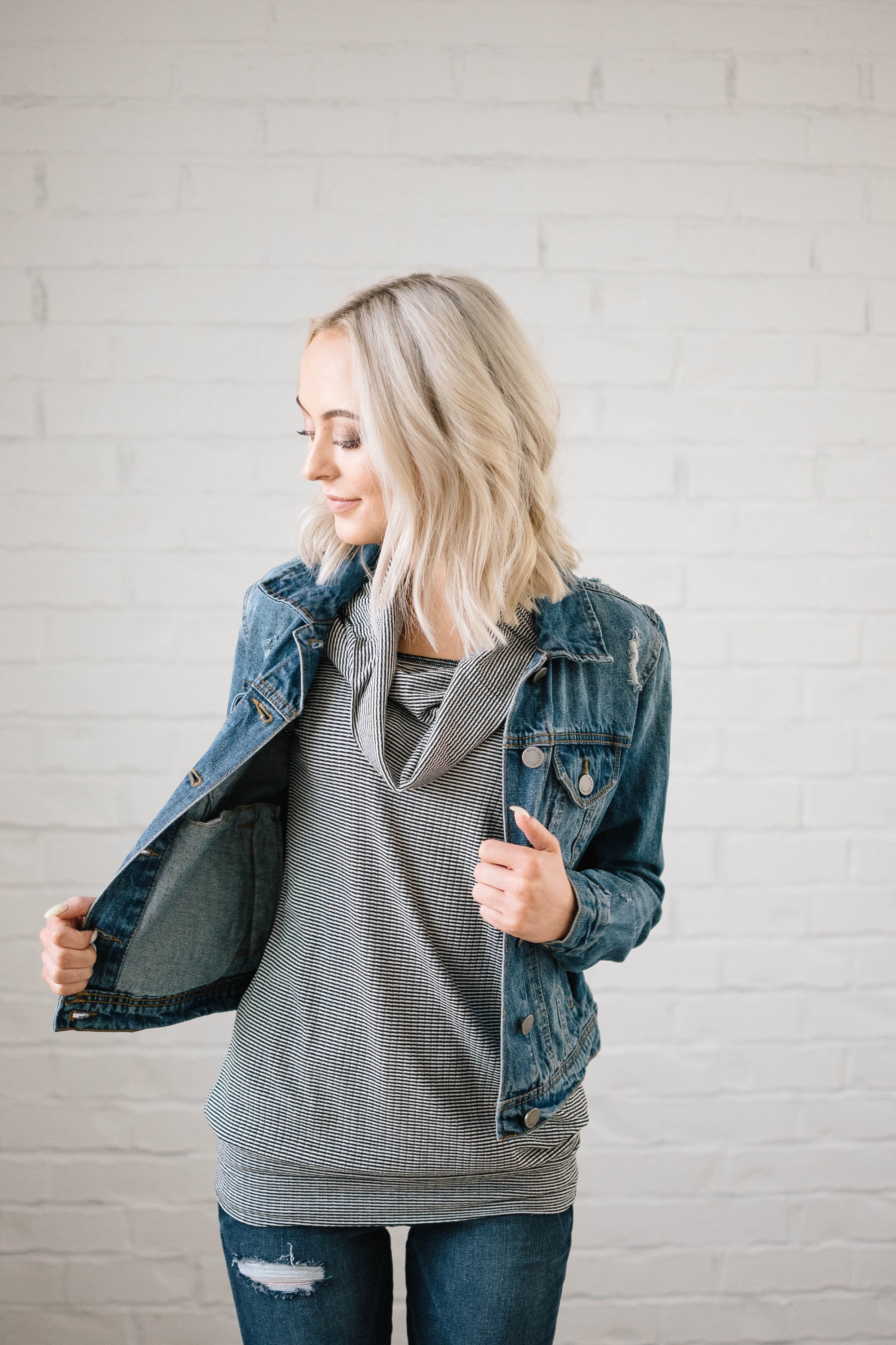 Downtown Denim Crop Jacket