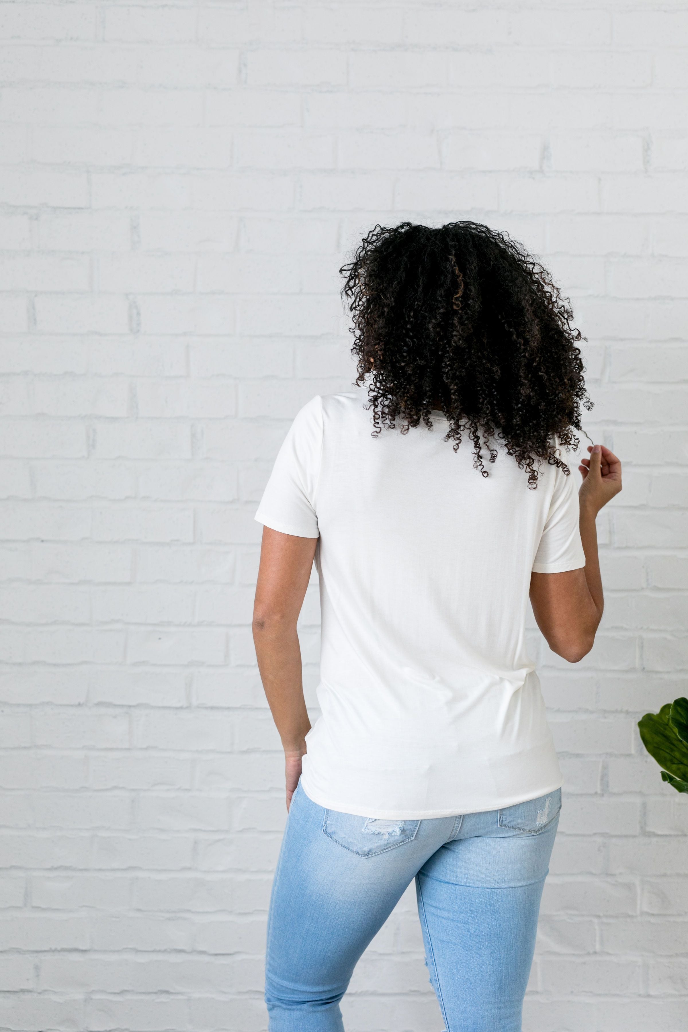 Draped Tie Front Top In Ivory - ALL SALES FINAL