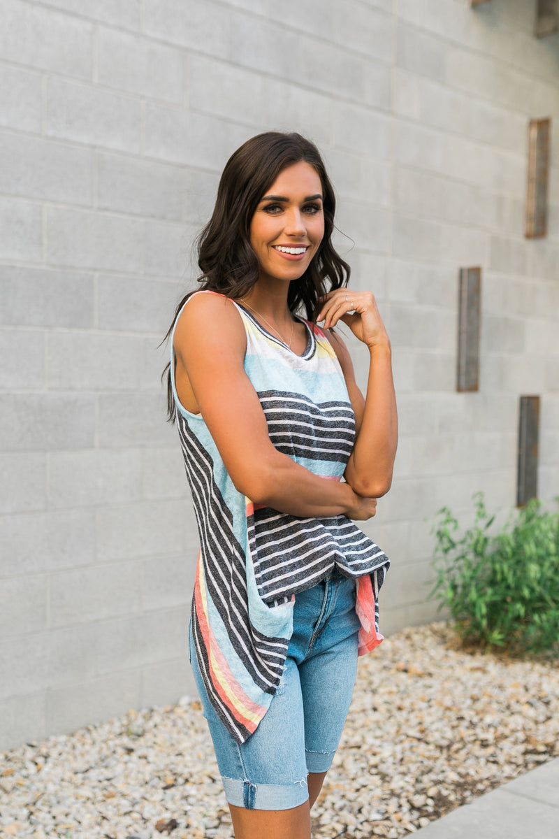 Earn Your Stripes Sleeveless Top