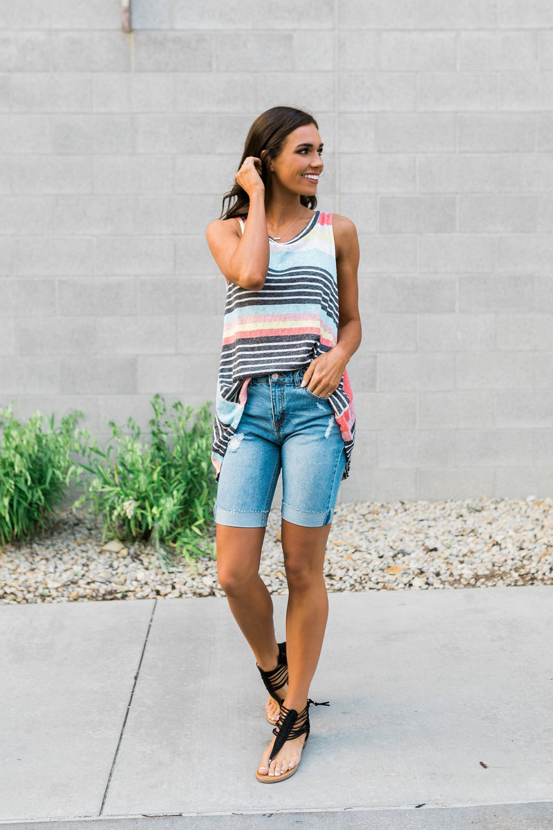 Earn Your Stripes Sleeveless Top