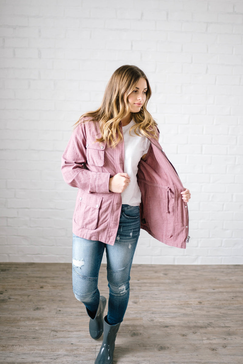 Easy Breezy Jacket in Mauve