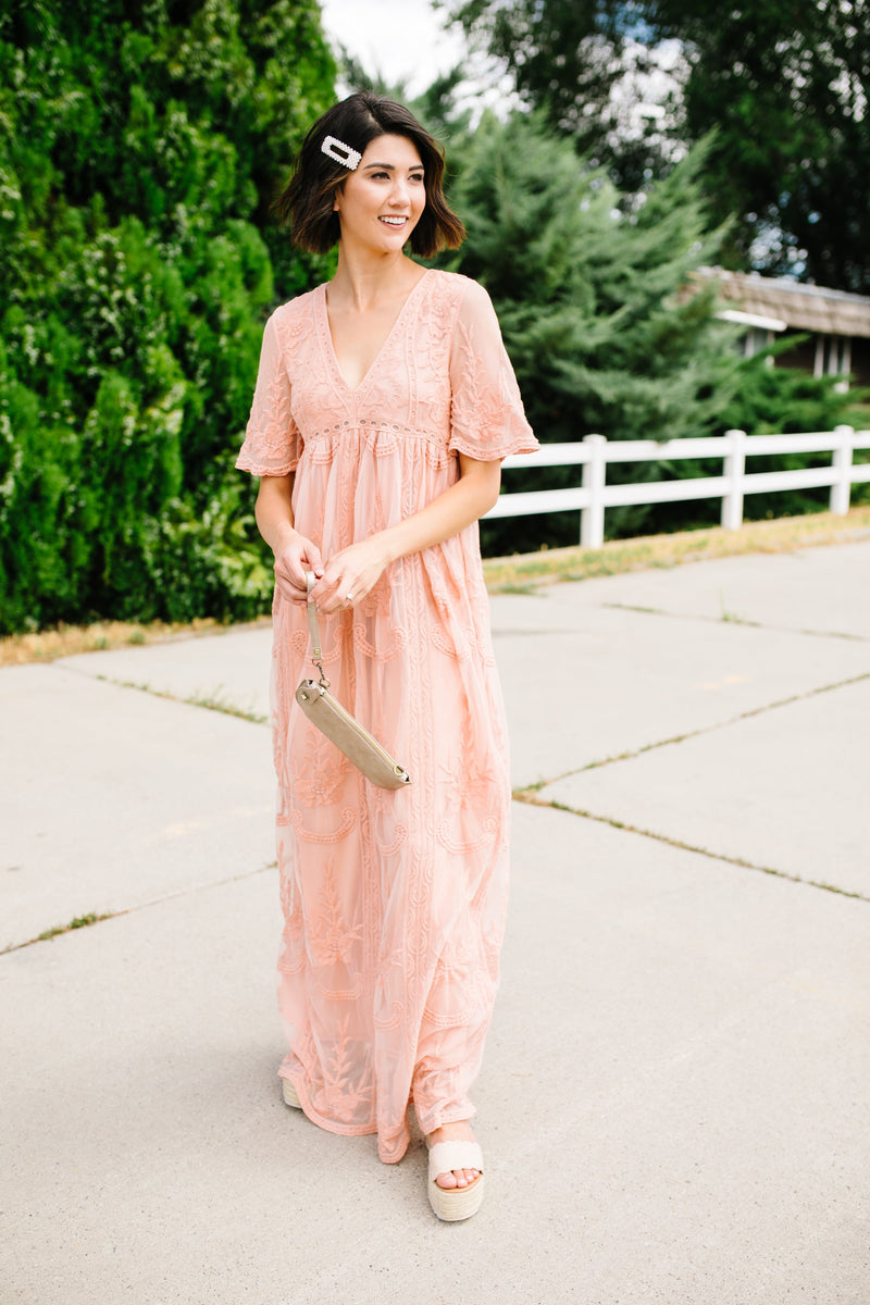 Elven Enchantment Lace Maxi Dress