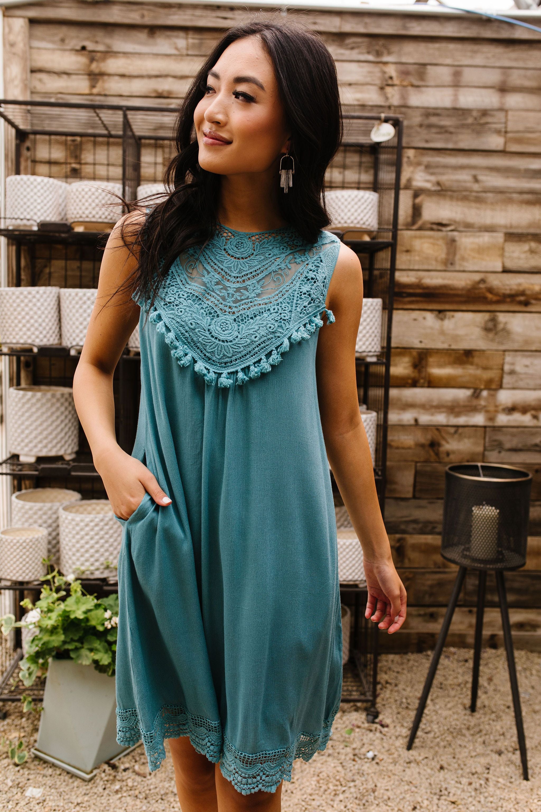 Face Value Lace Trimmed Dress