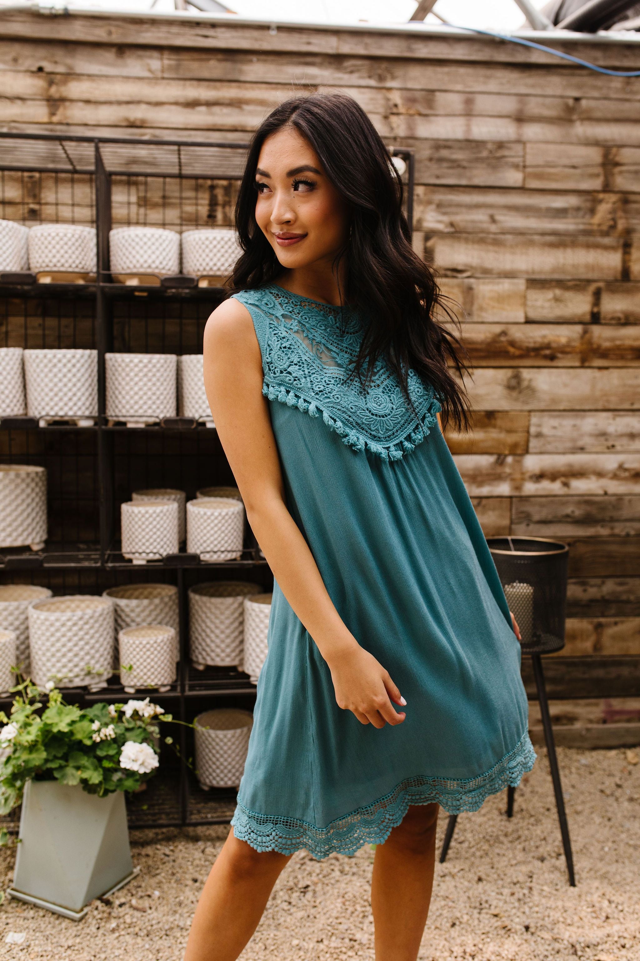 Face Value Lace Trimmed Dress