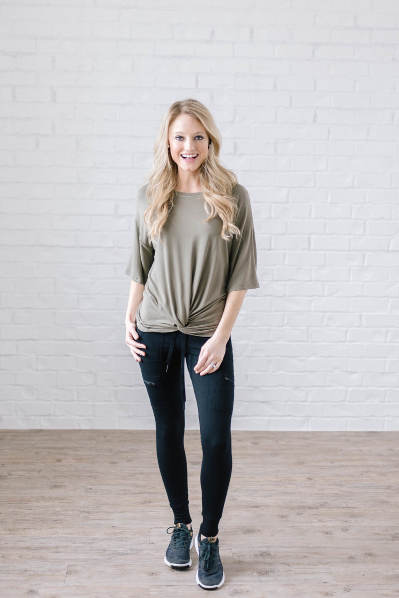 Feeling Knotty Tee in Olive