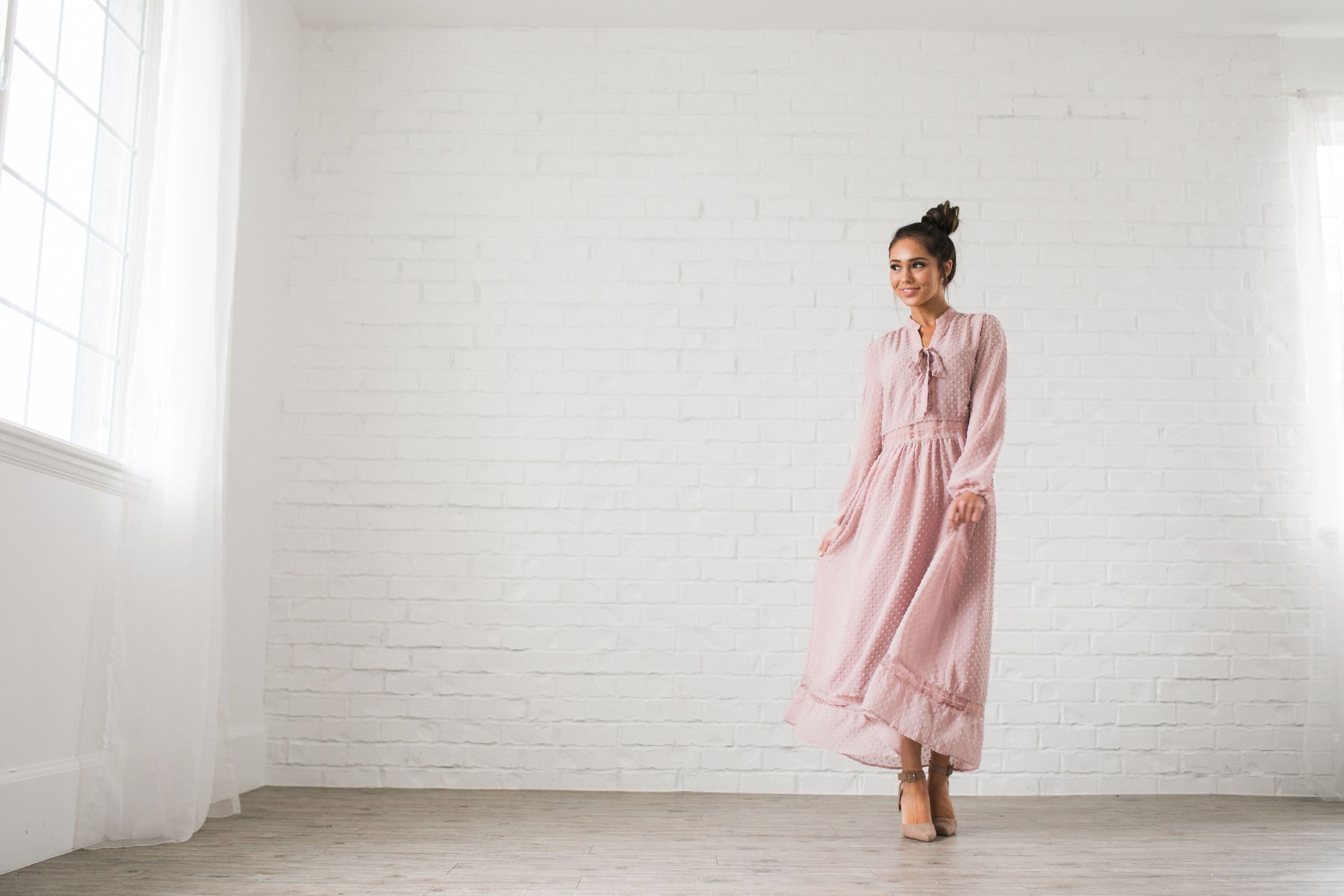 First Blush Swiss Dot Dress - ALL SALES FINAL