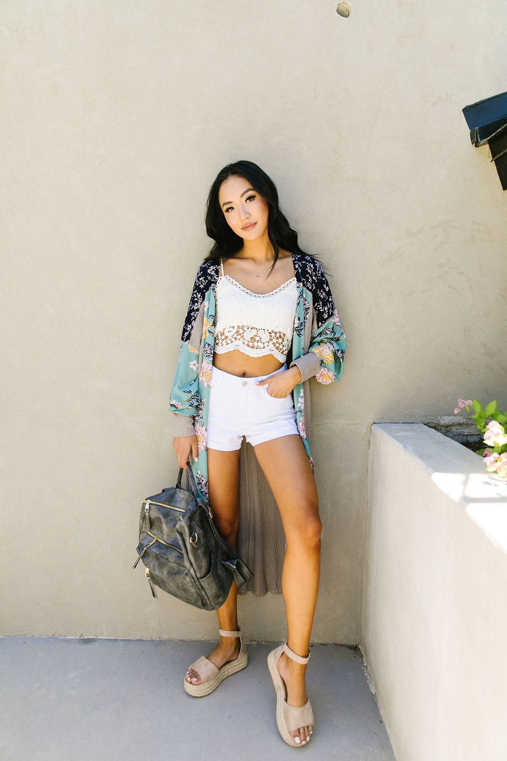 Flower Patch Long Cardigan
