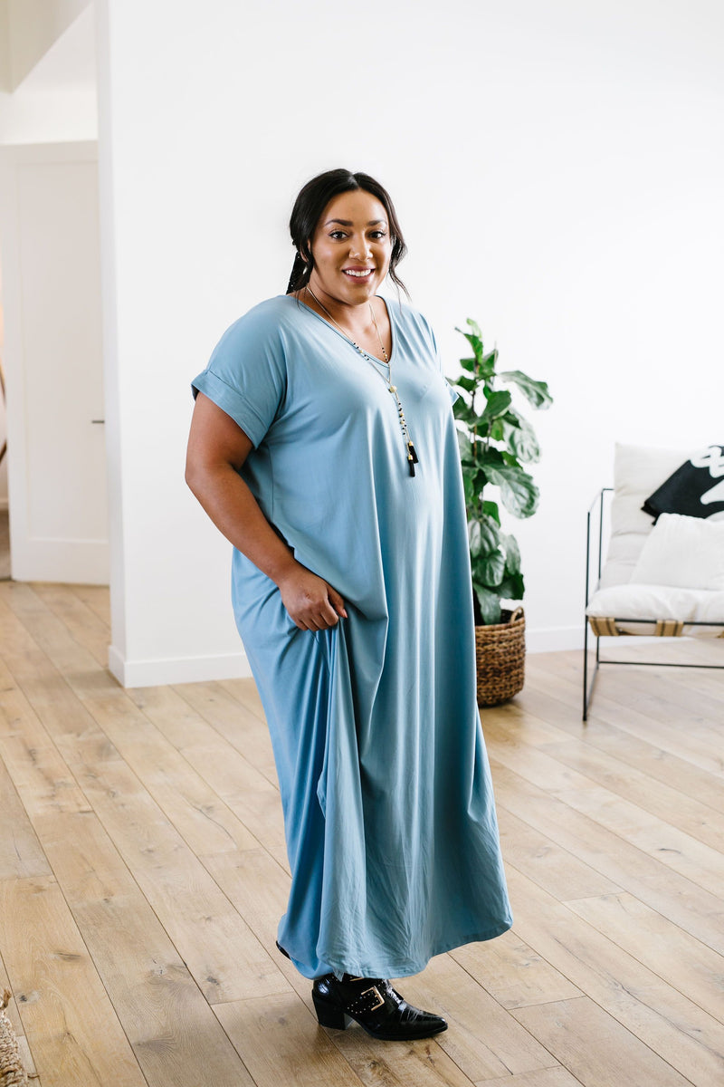 Free And Easy Maxi Dress In Chambray