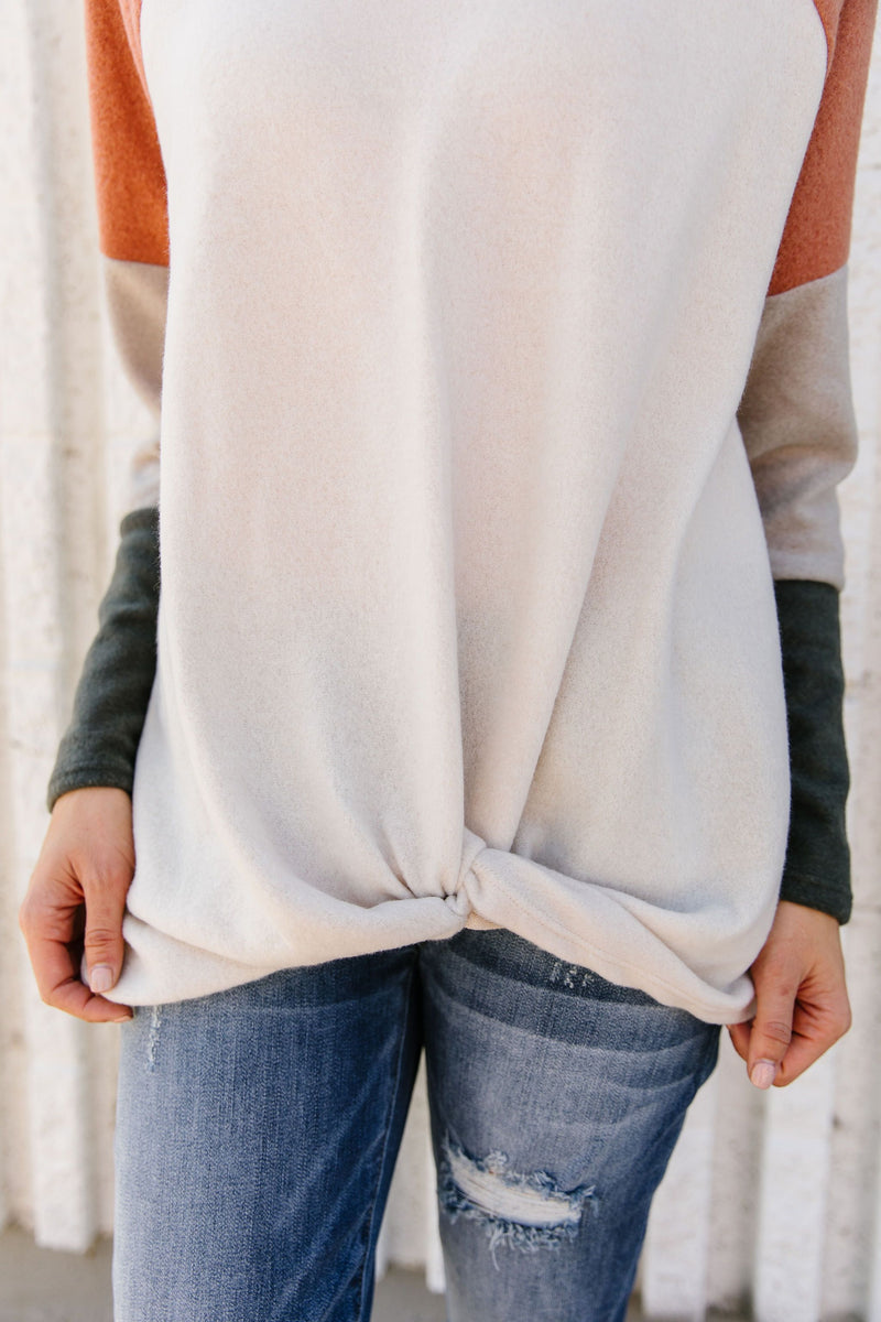 Fuzzy Color Block Top