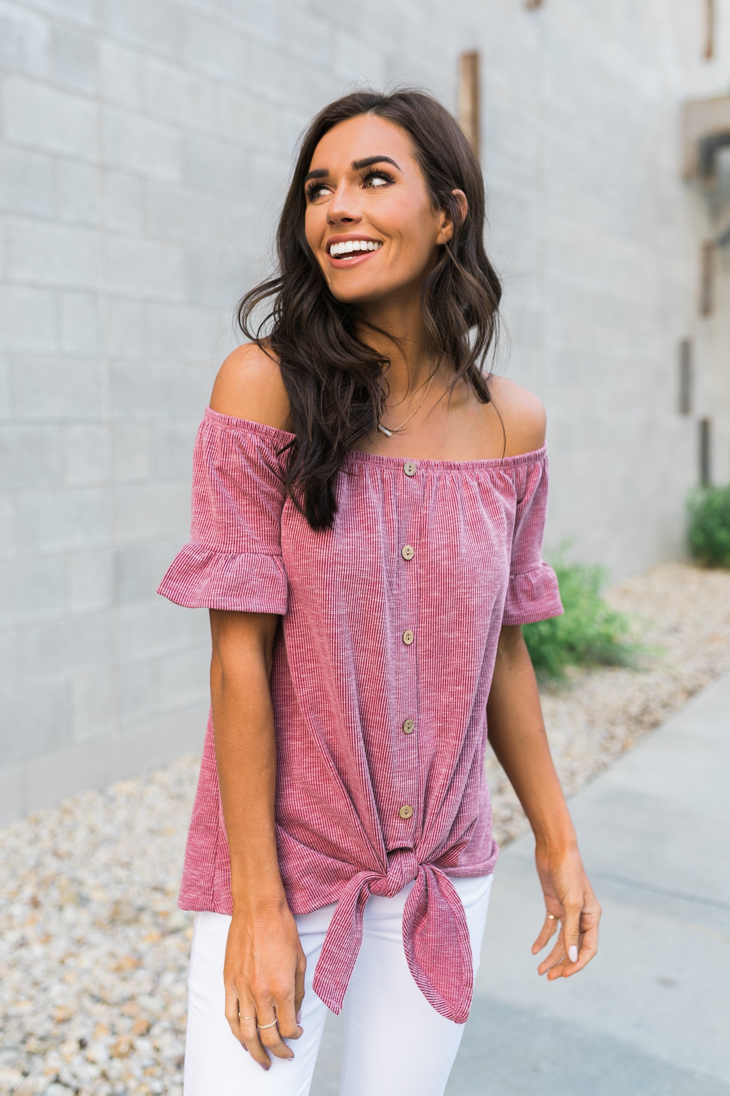 Girl's Night Top In Mauve