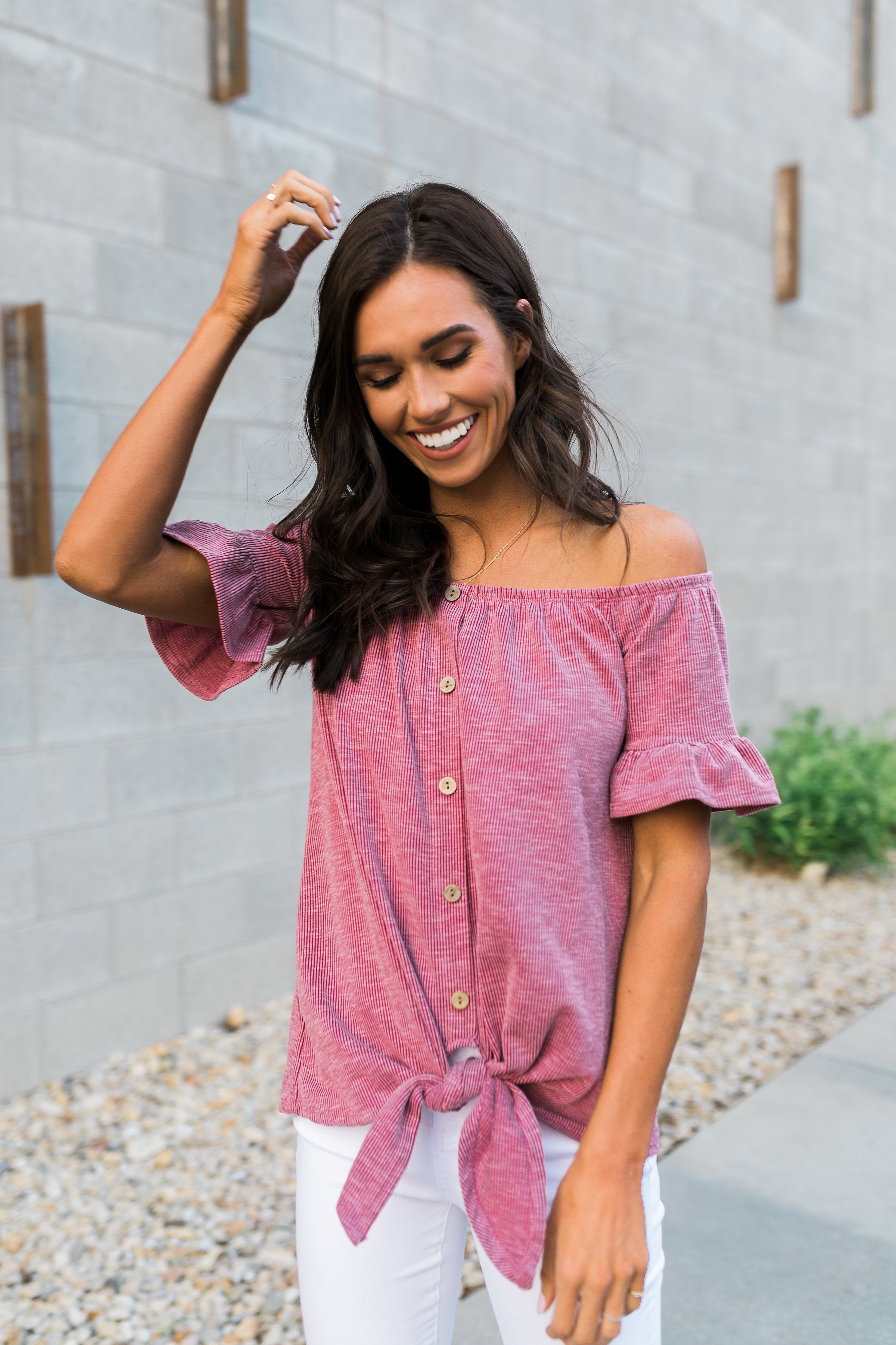 Girl's Night Top In Mauve