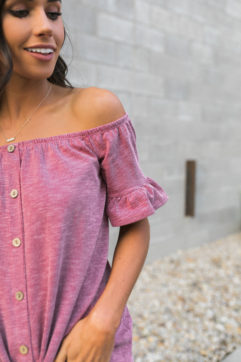 Girl's Night Top In Mauve