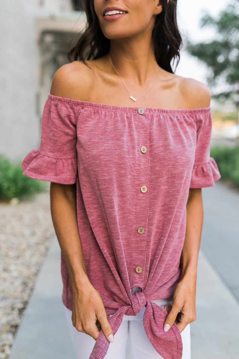 Girl's Night Top In Mauve