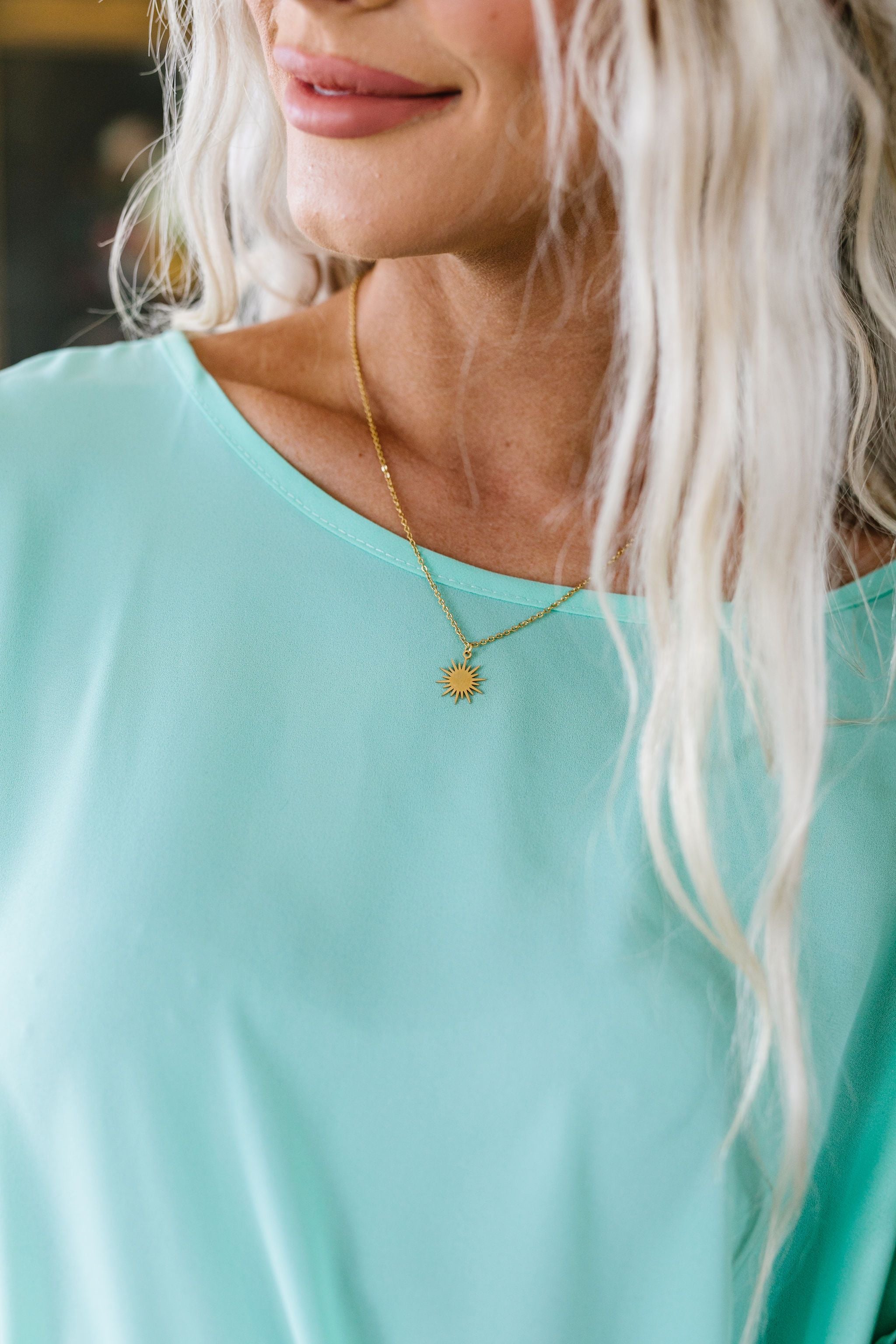 Gold Sunburst Necklace